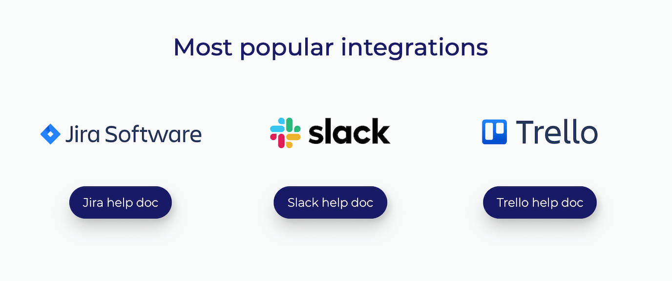 Saber Feedback integrations