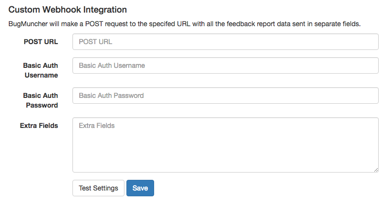 Custom Webhook Integration