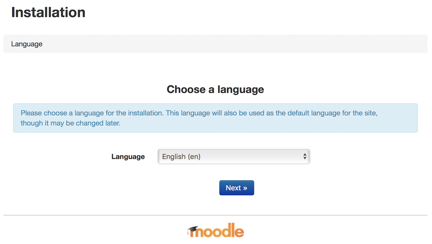 Moodle installation