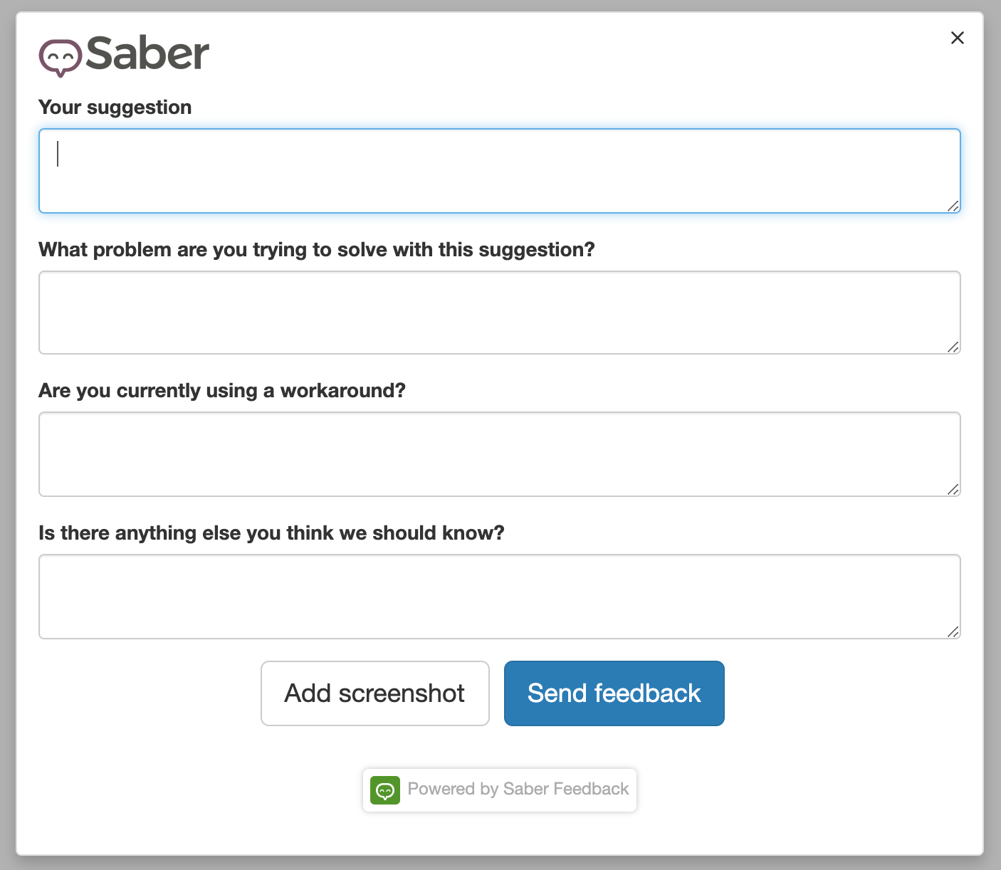 Saber Feedback